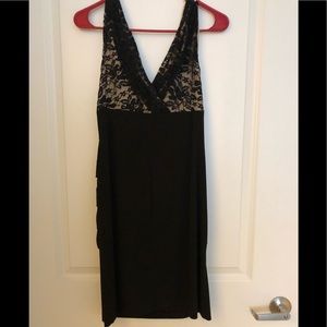 Black lace cocktail dress